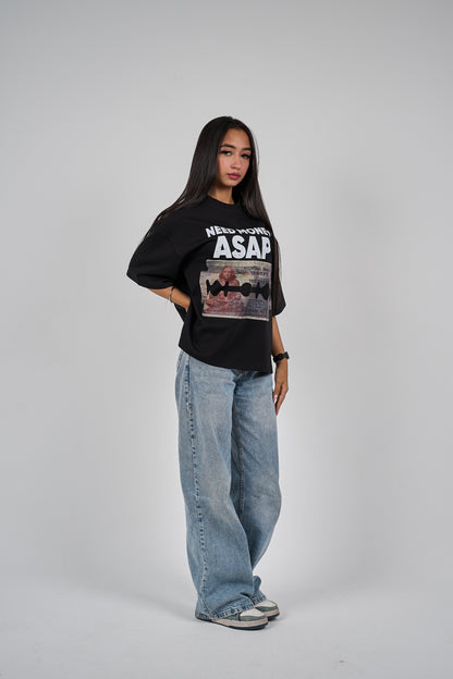 Need Money black 
boxy-t-shirt